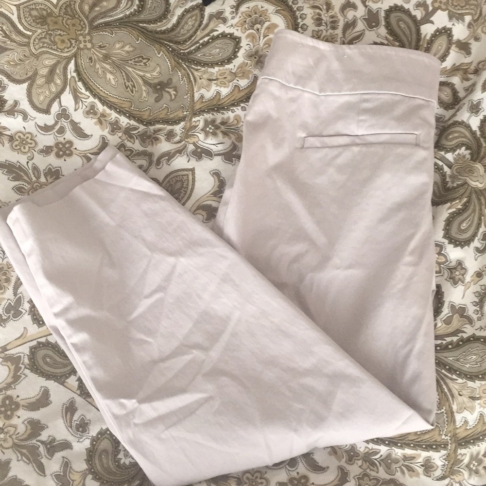 LOFT khaki crop pencil pant